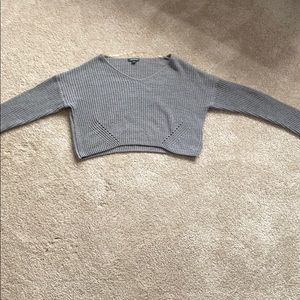 grey cropped sweater